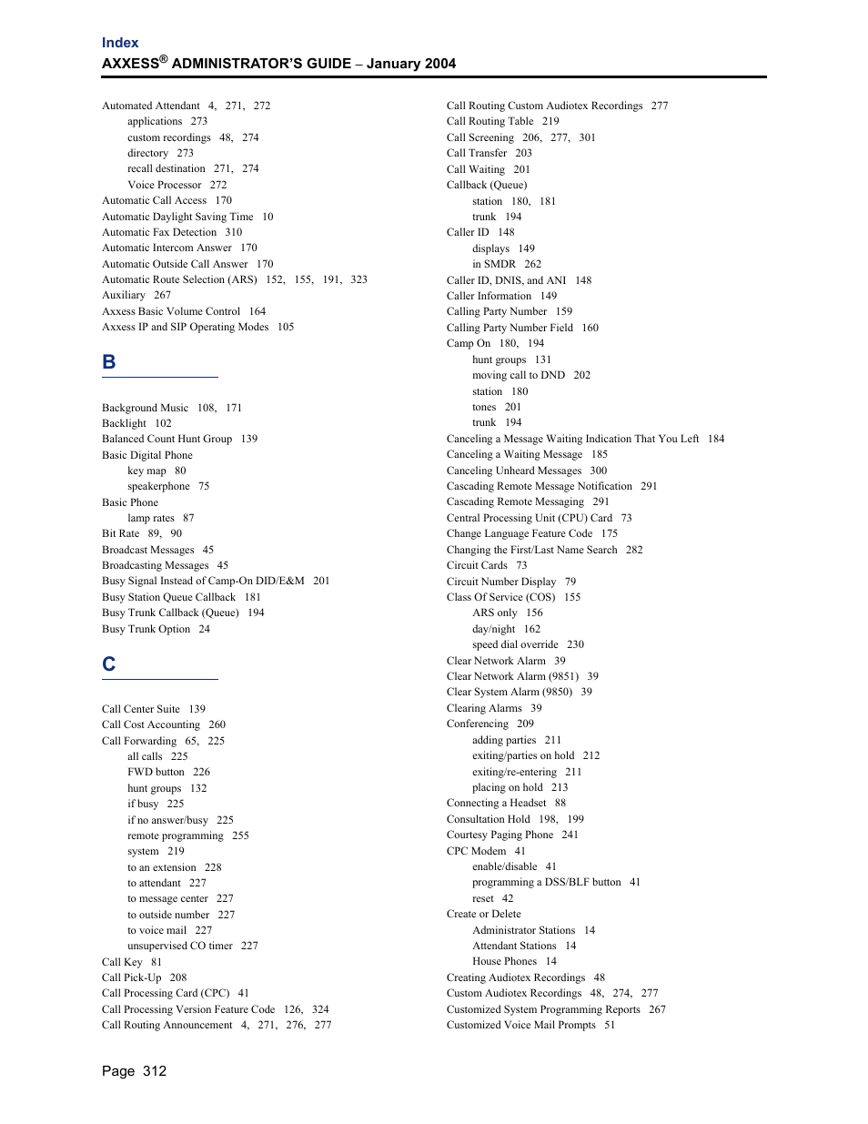 Inter-Tel Axxess User Manual | Page 328 / 342