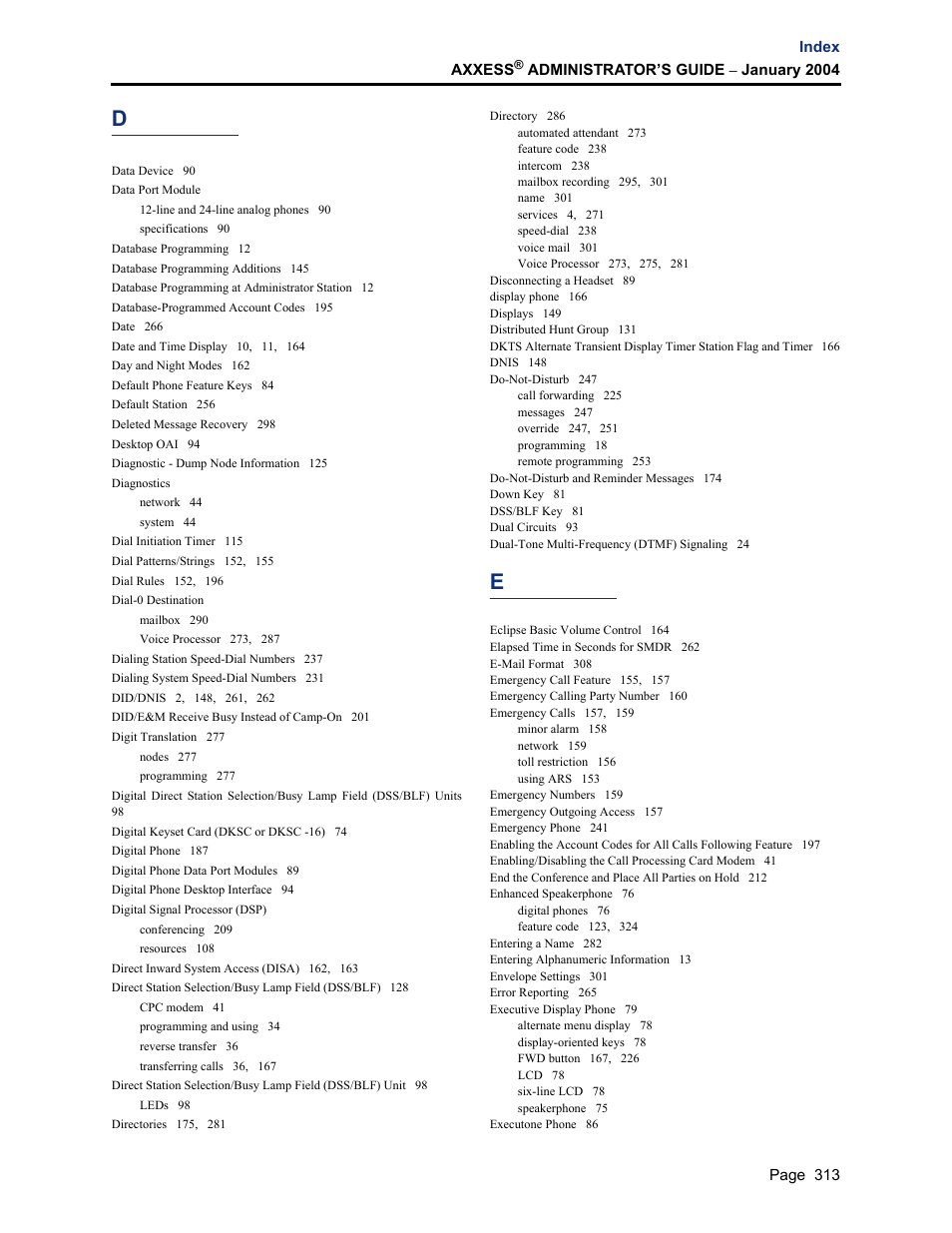 Inter-Tel Axxess User Manual | Page 329 / 342