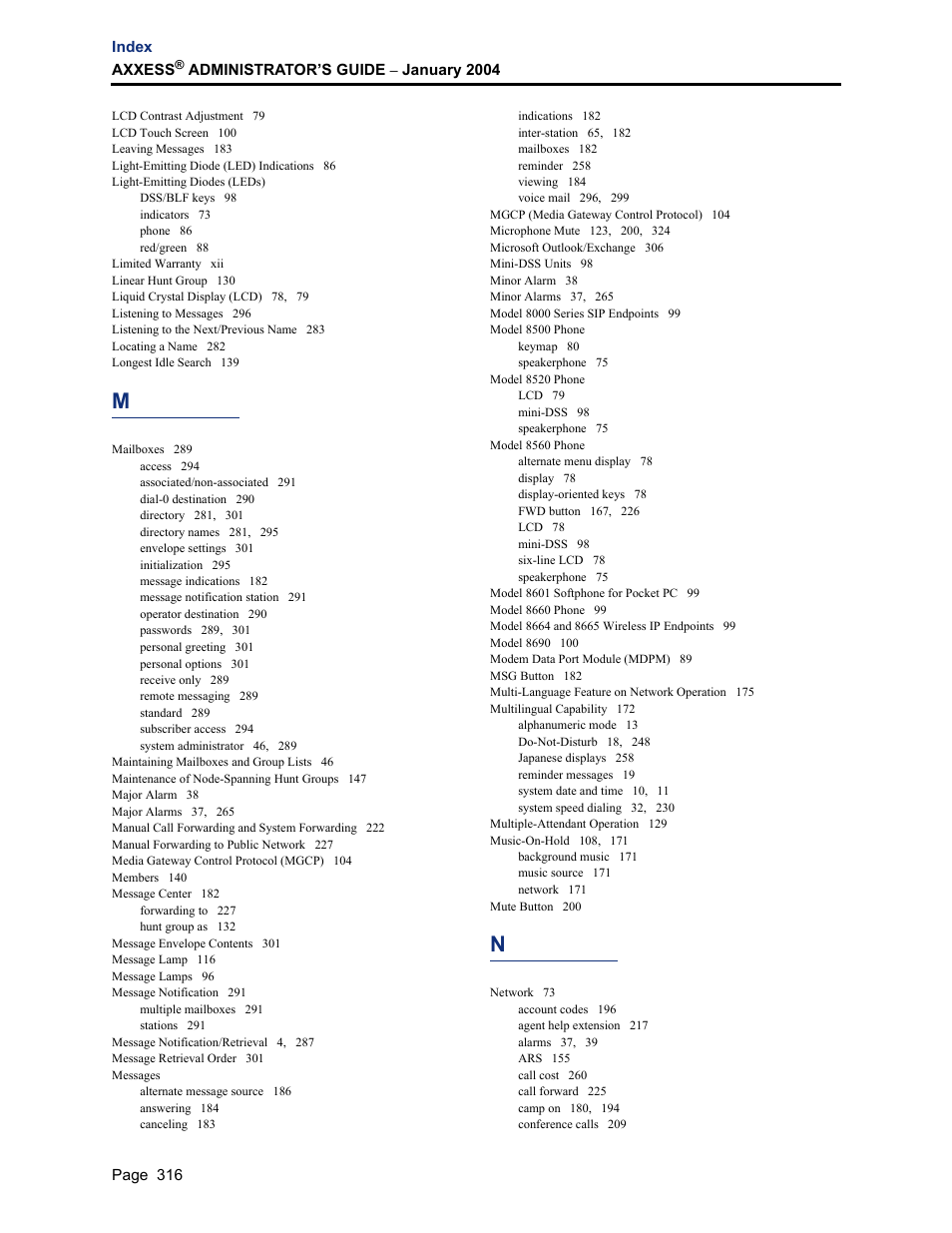 Inter-Tel Axxess User Manual | Page 332 / 342