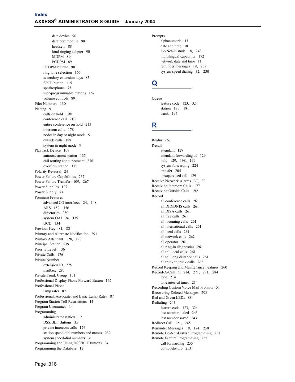 Inter-Tel Axxess User Manual | Page 334 / 342