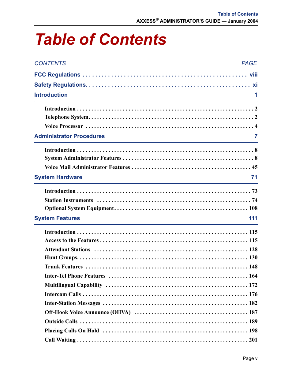 Inter-Tel Axxess User Manual | Page 9 / 342