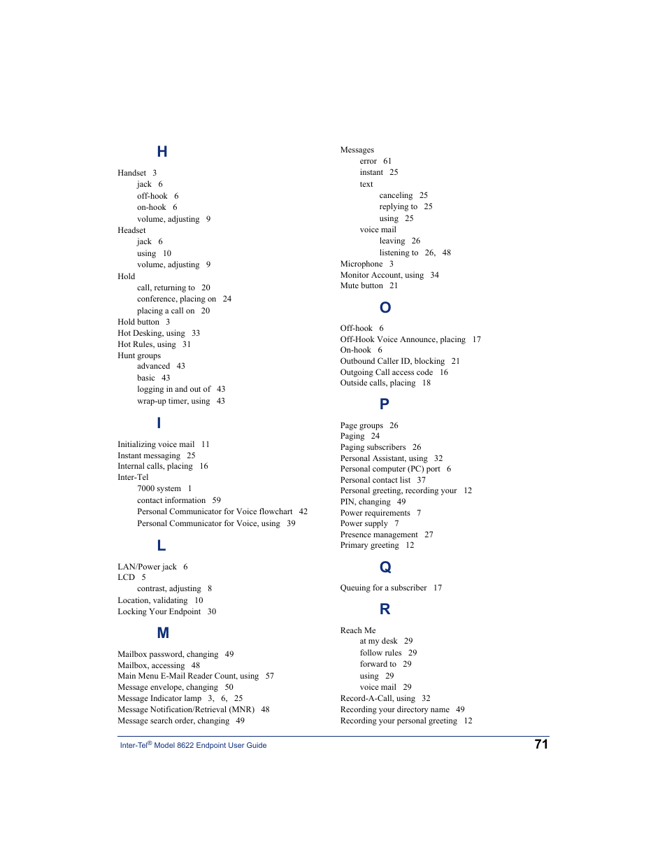 Inter-Tel 8622 User Manual | Page 85 / 90