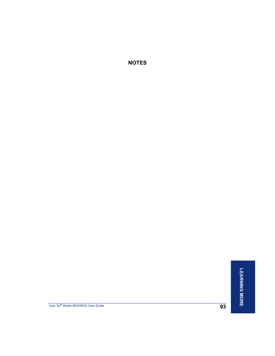 Inter-Tel USER GUIDE 8525 User Manual | Page 105 / 112