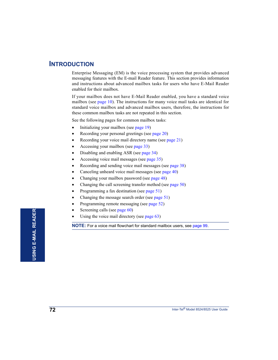 Introduction, Ntroduction | Inter-Tel USER GUIDE 8525 User Manual | Page 84 / 112