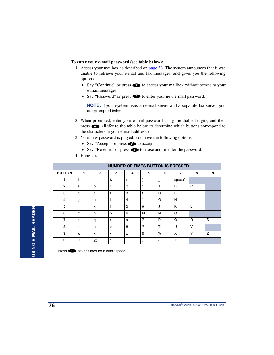 Inter-Tel USER GUIDE 8525 User Manual | Page 88 / 112