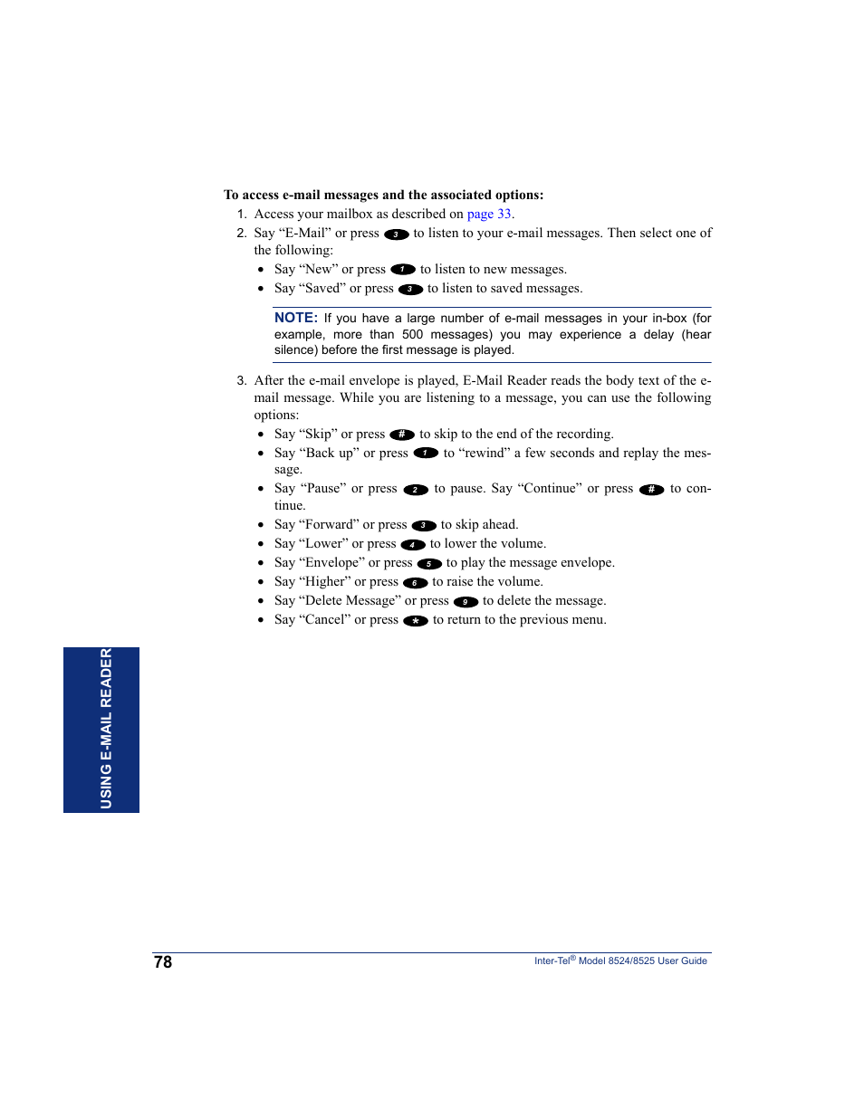 Inter-Tel USER GUIDE 8525 User Manual | Page 90 / 112