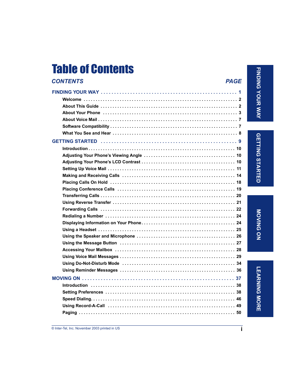 Inter-Tel AXXESS IP MODE 8620 User Manual | Page 9 / 88