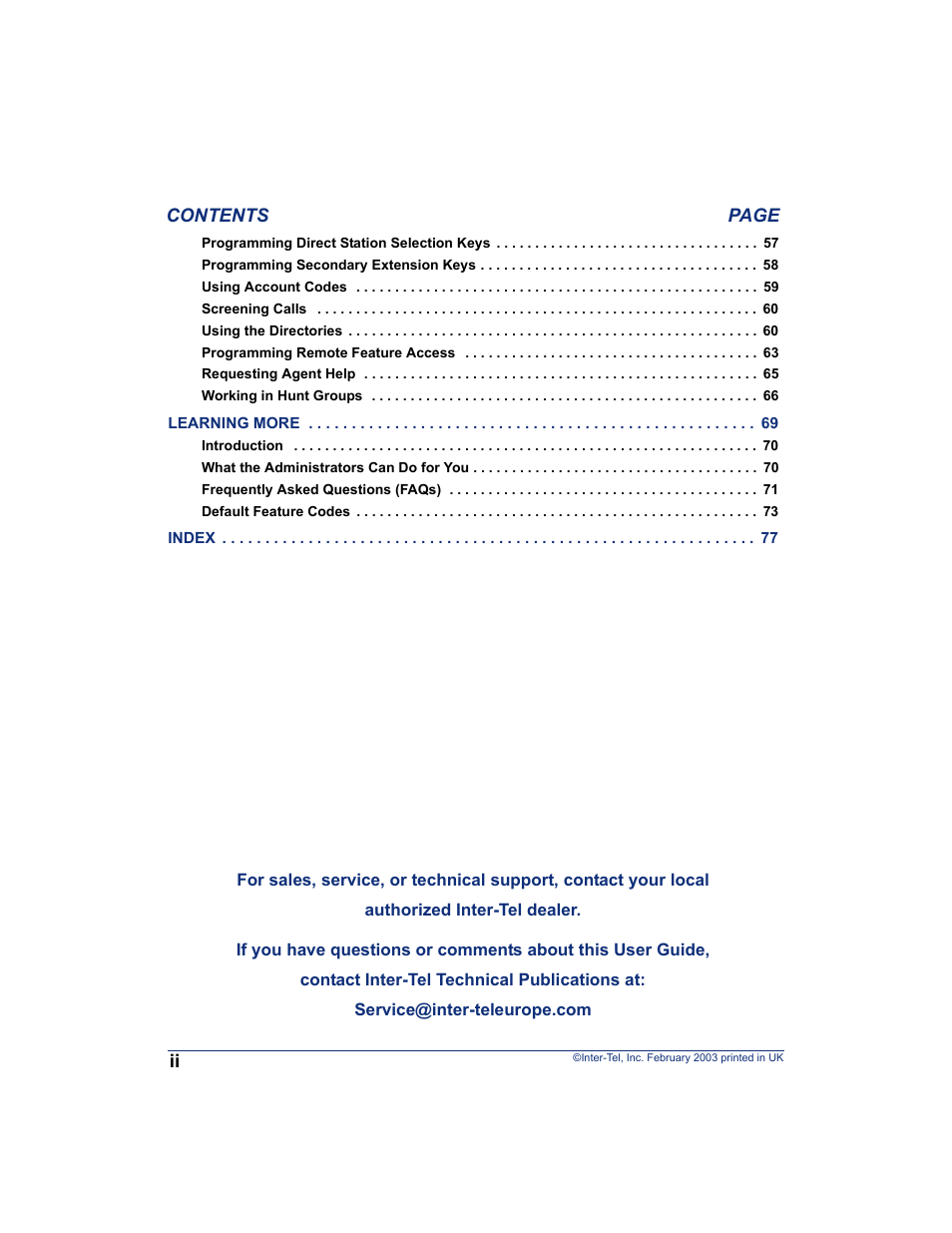 Inter-Tel AXXESS 8560 User Manual | Page 10 / 92