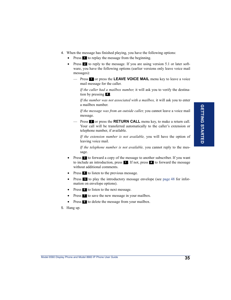 Inter-Tel AXXESS 8560 User Manual | Page 45 / 92