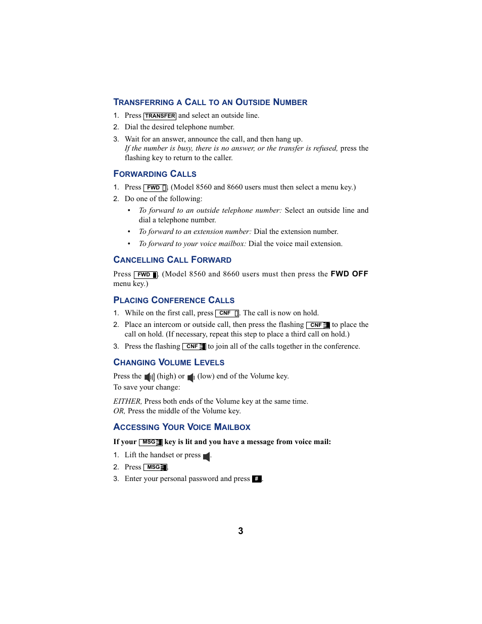 Inter-Tel AXXESS 8560 User Manual | Page 5 / 92