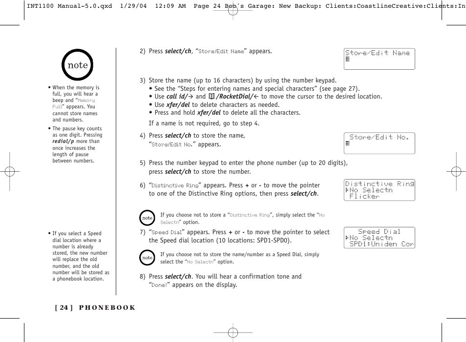 Inter-Tel INT1100 User Manual | Page 24 / 46