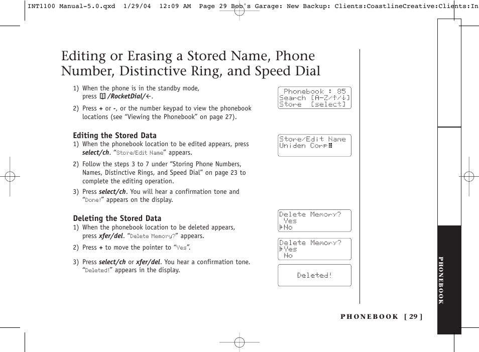 Inter-Tel INT1100 User Manual | Page 29 / 46