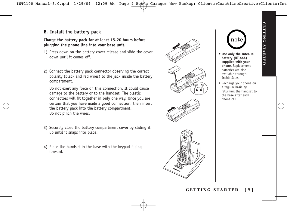 Inter-Tel INT1100 User Manual | Page 9 / 46