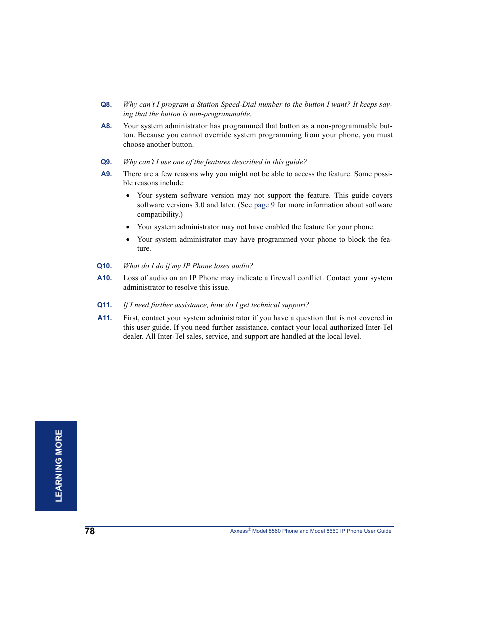 Inter-Tel AXXESS 8660 User Manual | Page 88 / 98