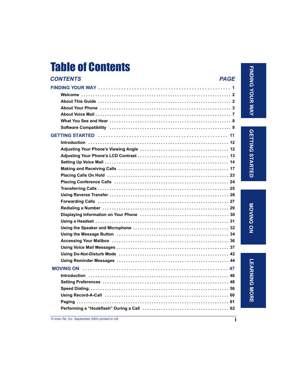Inter-Tel AXXESS 8660 User Manual | Page 9 / 98