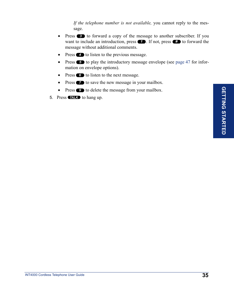 Inter-Tel INT4000 User Manual | Page 47 / 92
