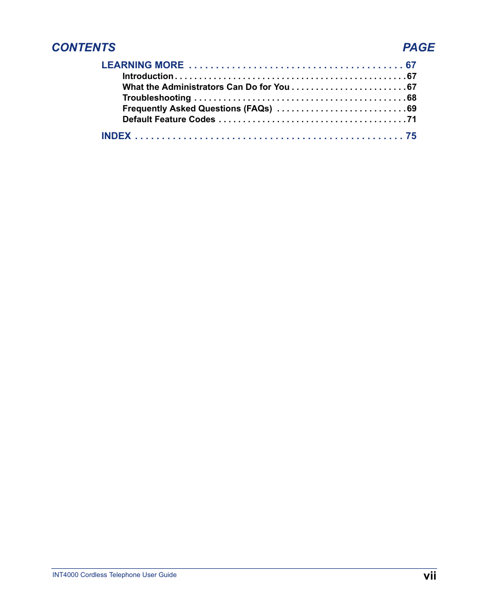 Inter-Tel INT4000 User Manual | Page 7 / 92