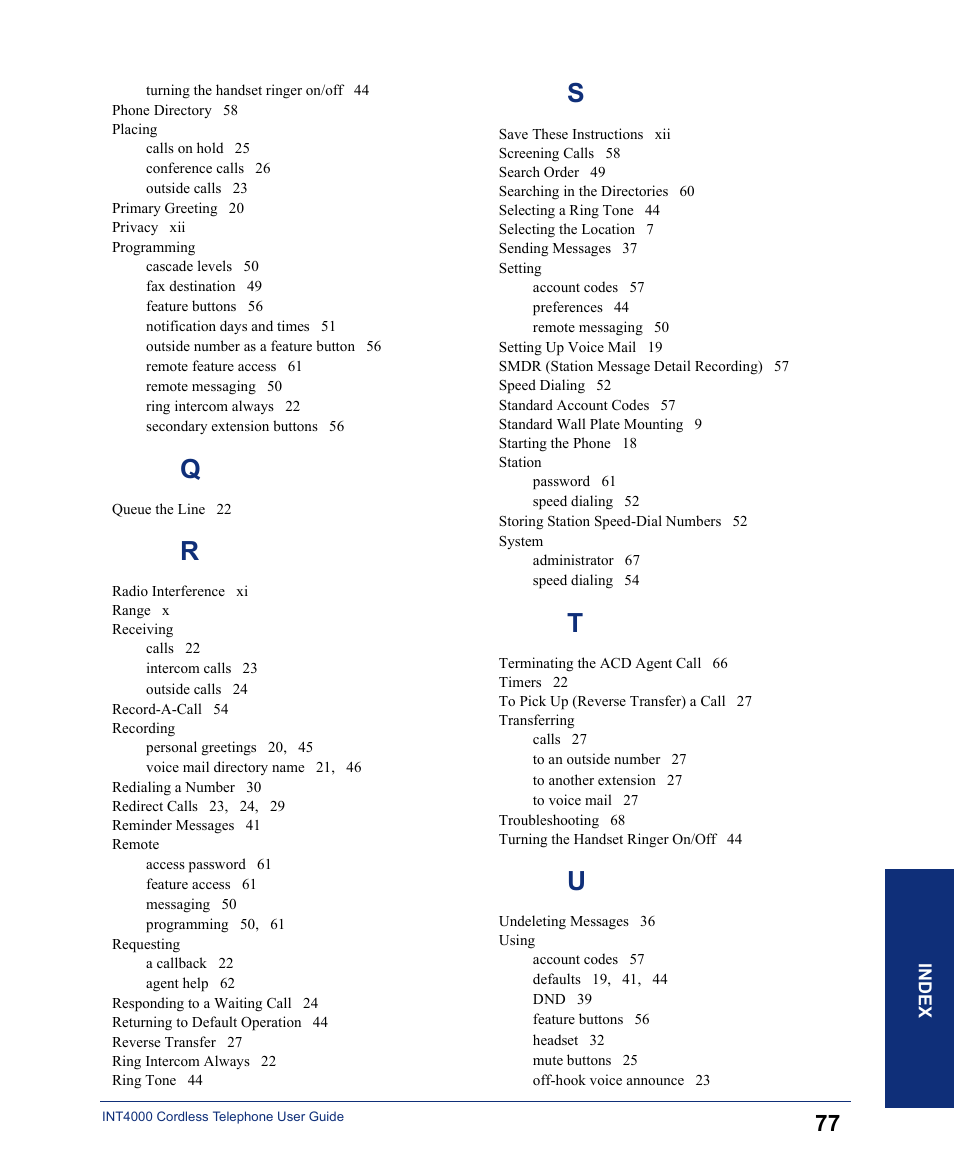 Inter-Tel INT4000 User Manual | Page 89 / 92