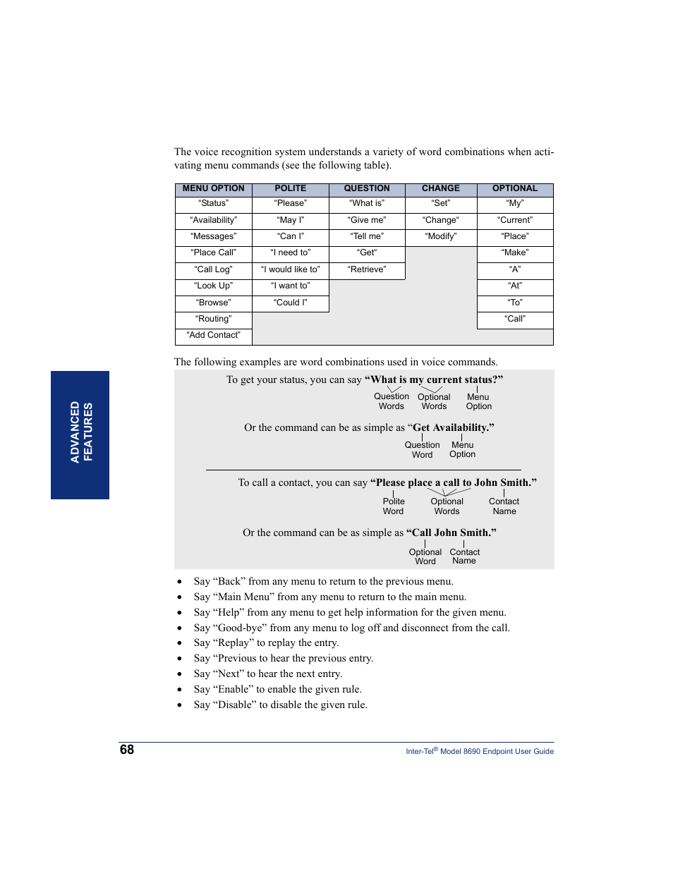 Inter-Tel 8690 User Manual | Page 82 / 118