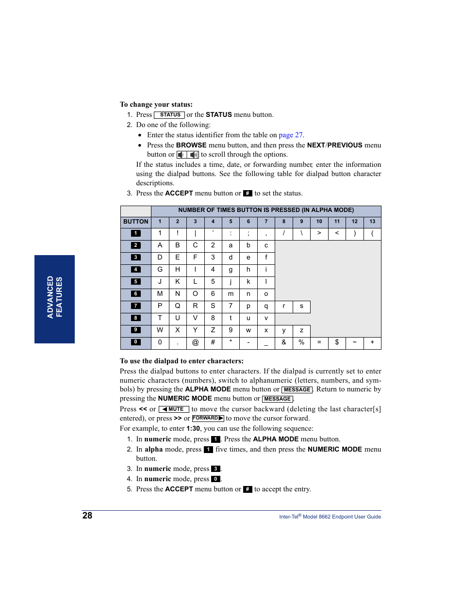 Inter-Tel 7000 8662 User Manual | Page 42 / 90