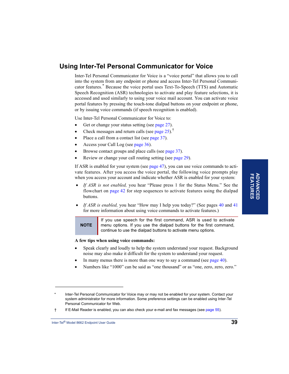 Using inter-tel personal communicator for voice | Inter-Tel 7000 8662 User Manual | Page 53 / 90