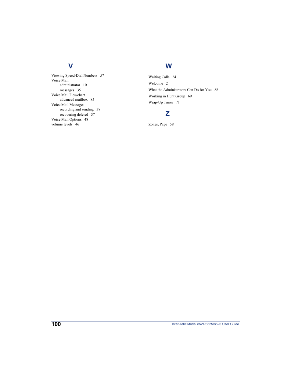 Inter-Tel 8526 User Manual | Page 112 / 114