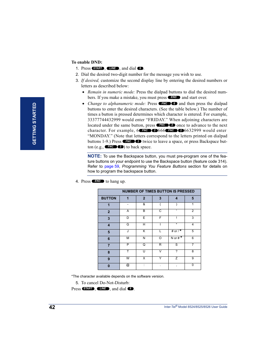 Inter-Tel 8526 User Manual | Page 54 / 114