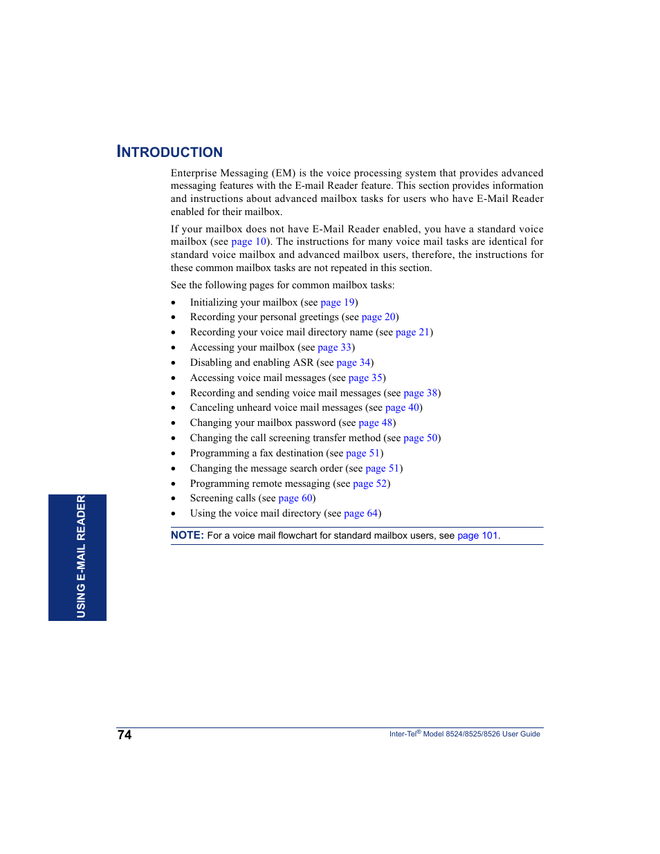 Introduction, Ntroduction | Inter-Tel 8526 User Manual | Page 86 / 114