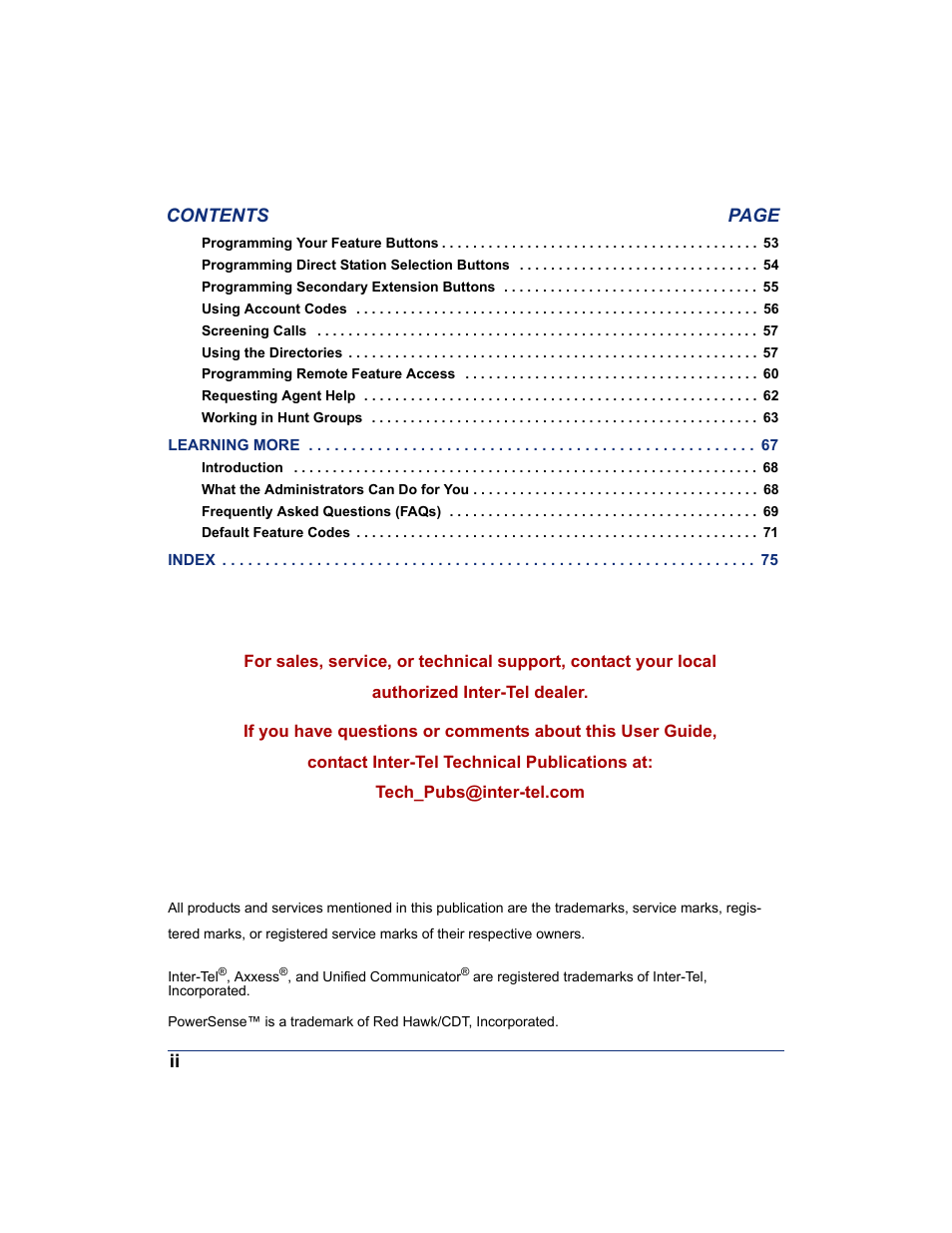 Inter-Tel AXXESS 8662 User Manual | Page 10 / 90