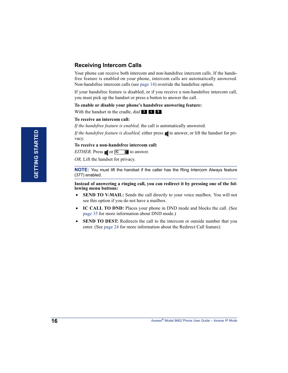 Inter-Tel AXXESS 8662 User Manual | Page 26 / 90
