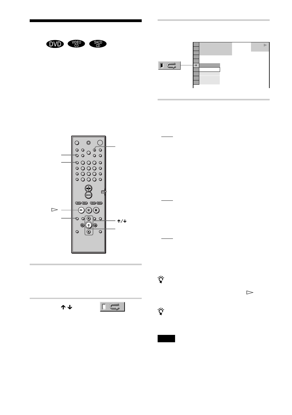 Playing repeatedly (repeat play), Playing repeatedly, Select the repeat play setting | Repeat play), Press dvd display, Press x / x to select (repeat) then press enter | I/O Magic DAV-S500 User Manual | Page 38 / 84
