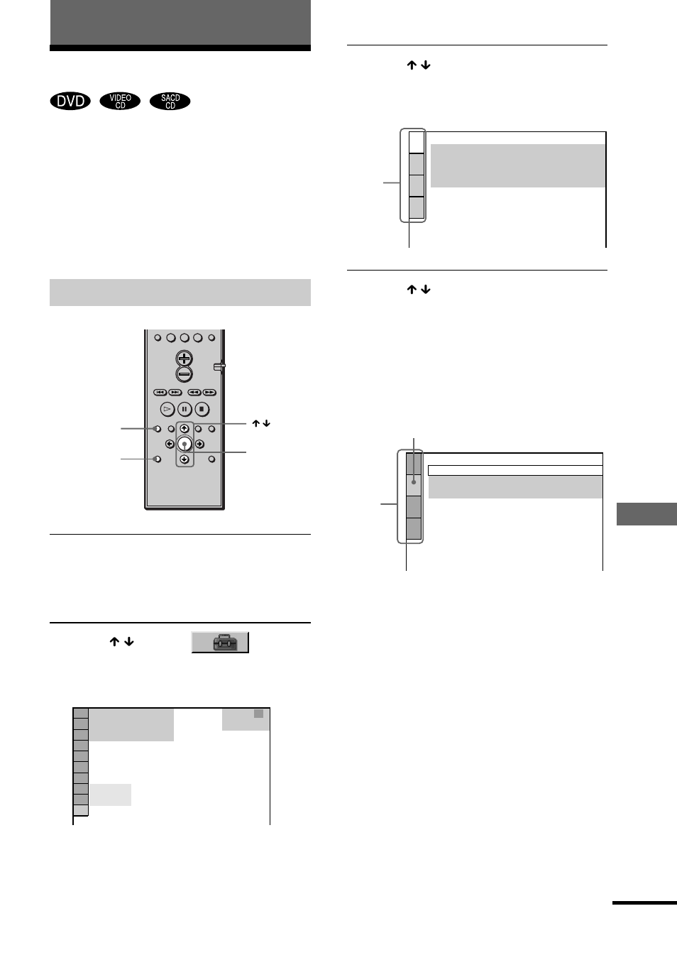 Settings and adjustments, Using the setup display, How to use the setup display | I/O Magic DAV-S500 User Manual | Page 63 / 84