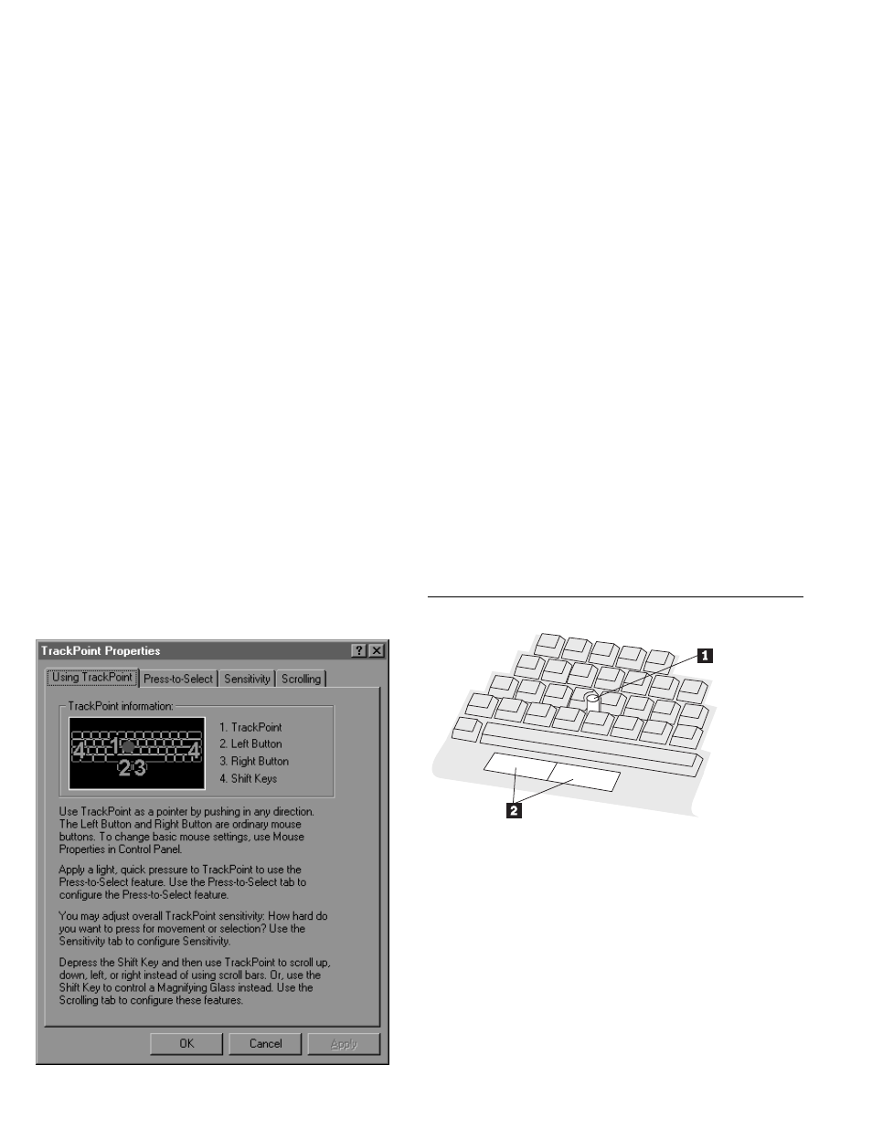 Using the trackpoint keyboard | IBM Partner Pavilion TrackPoint User Manual | Page 20 / 38
