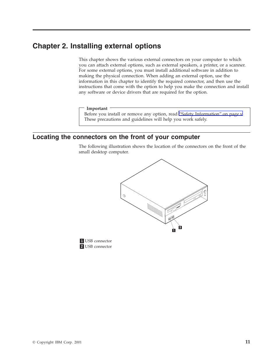 Chapter 2. installing external options | IBM Partner Pavilion 6350 User Manual | Page 23 / 86