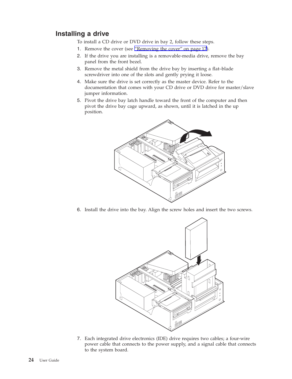 Installing a drive | IBM Partner Pavilion 6350 User Manual | Page 36 / 86