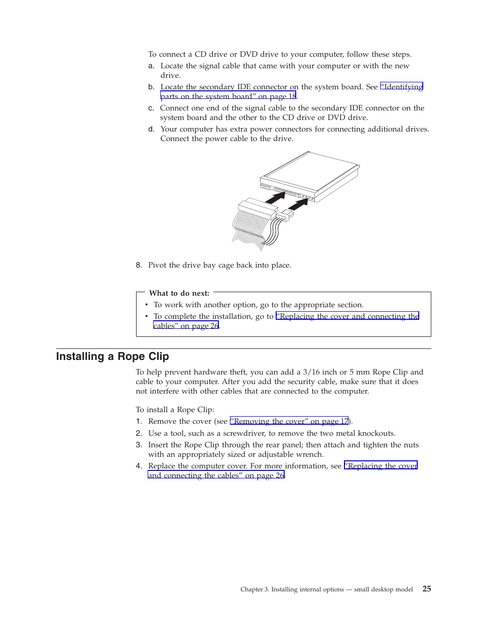 Installing a rope clip | IBM Partner Pavilion 6350 User Manual | Page 37 / 86