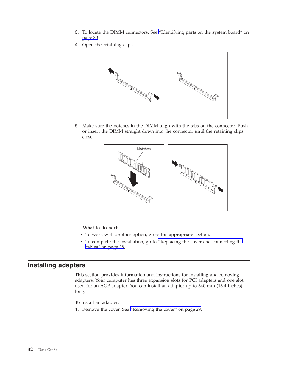 Installing adapters | IBM Partner Pavilion 6350 User Manual | Page 44 / 86