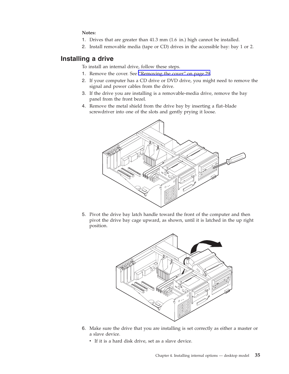 Installing a drive | IBM Partner Pavilion 6350 User Manual | Page 47 / 86