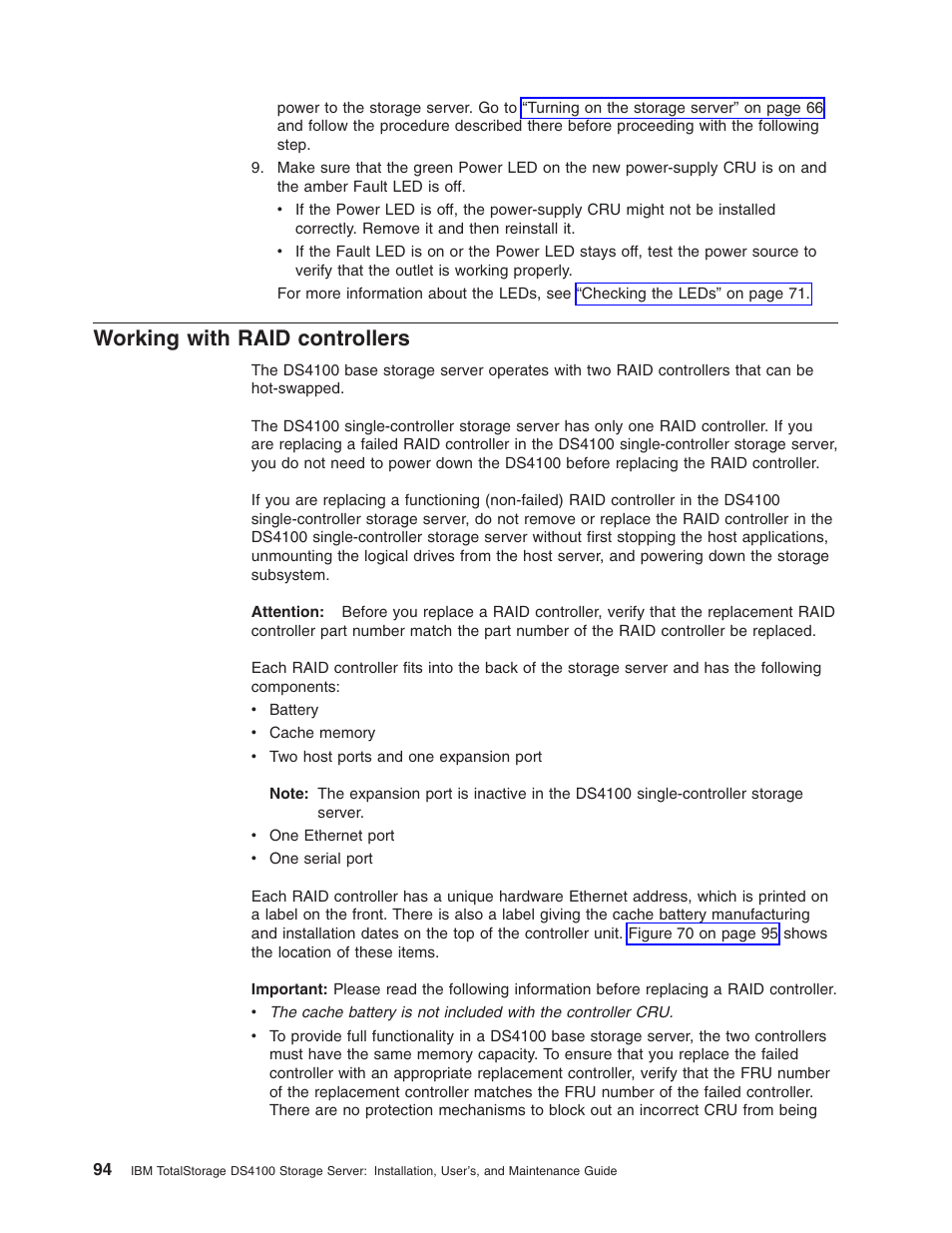 Working with raid controllers, Working, With | Raid, Controllers | IBM Partner Pavilion DS4100 User Manual | Page 126 / 180