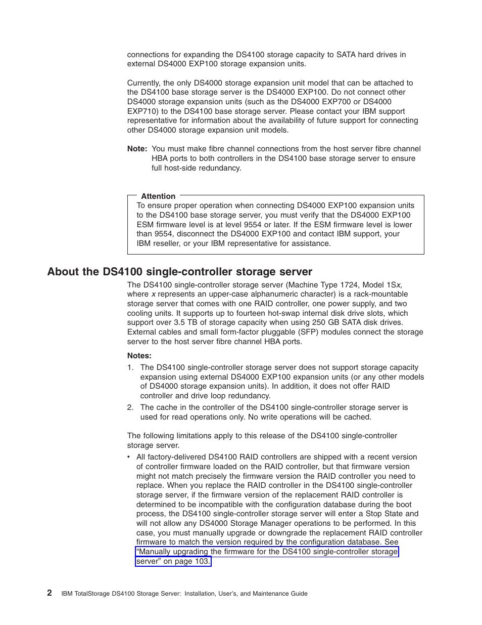 About the ds4100 single-controller storage server, About, Ds4100 | Single-controller, Storage, Server | IBM Partner Pavilion DS4100 User Manual | Page 34 / 180