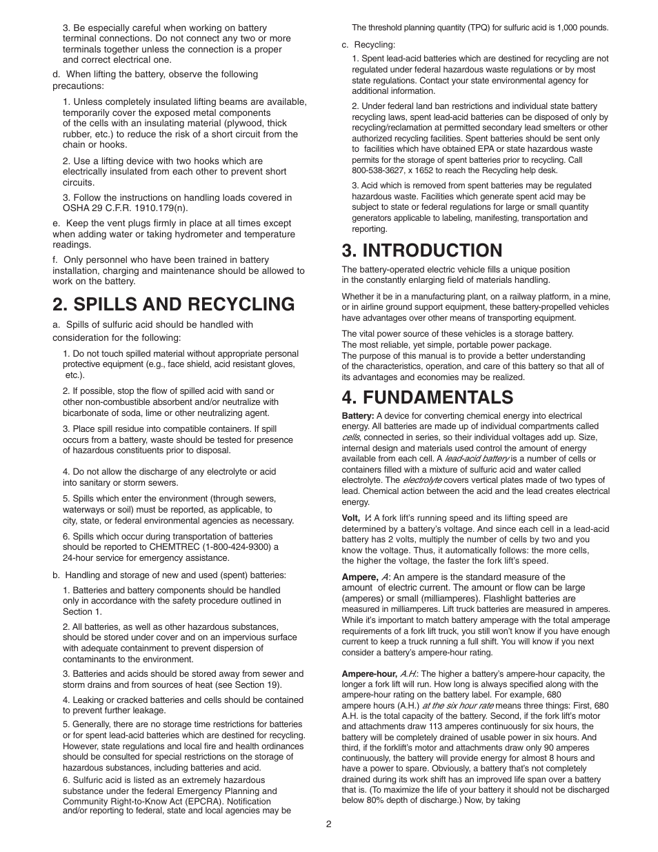 Spills and recycling, Introduction, Fundamentals | Ironclad Automobile Parts User Manual | Page 2 / 11