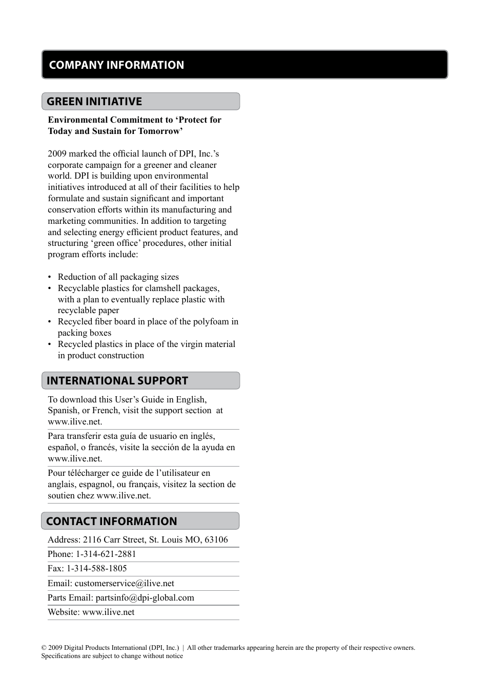 iLive ICP200B User Manual | Page 12 / 12