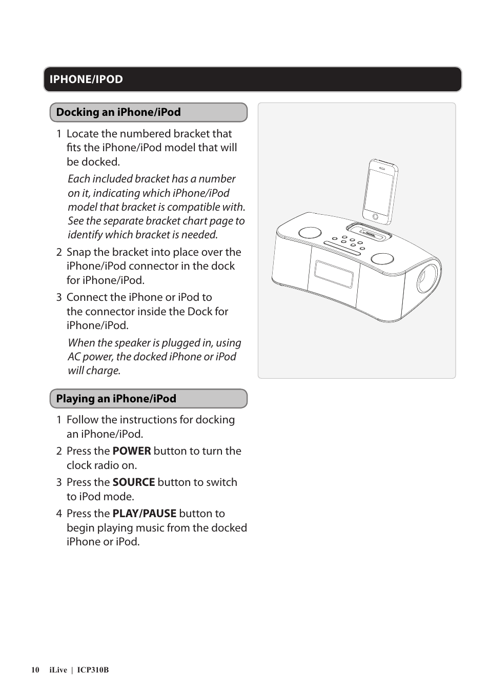 iLive ICP310B User Manual | Page 10 / 12