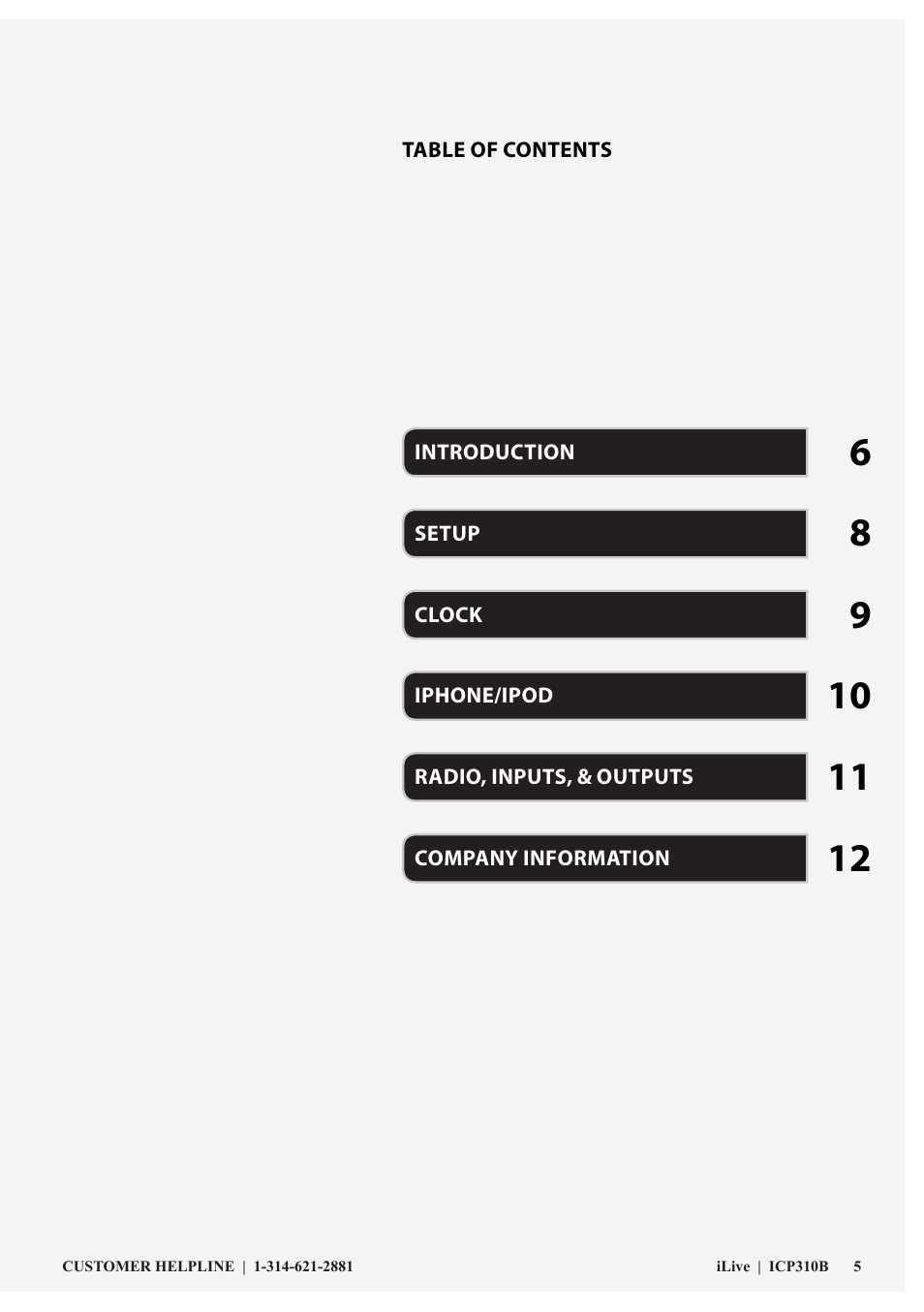 iLive ICP310B User Manual | Page 5 / 12