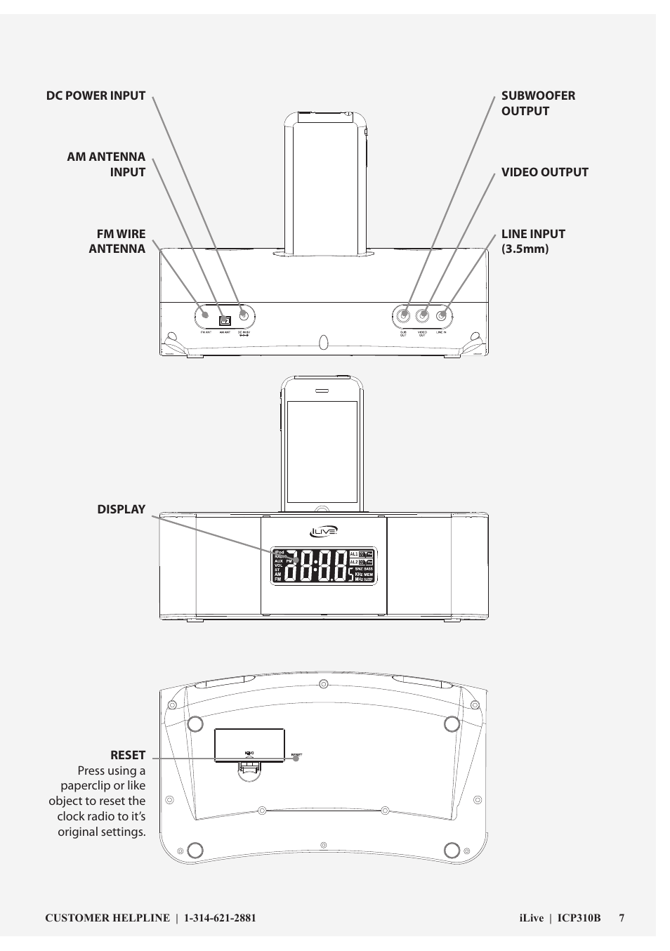 iLive ICP310B User Manual | Page 7 / 12