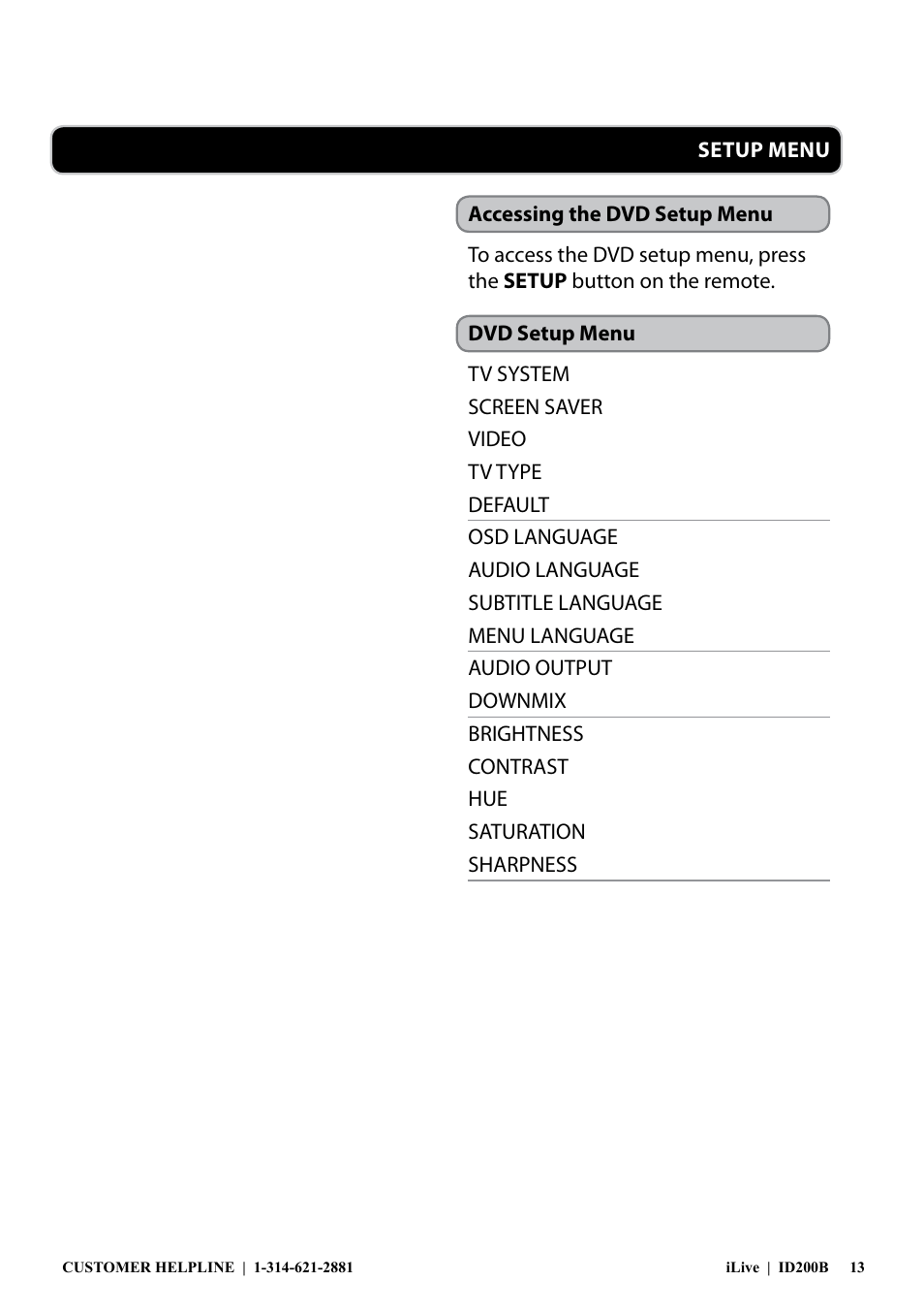 iLive ID200B User Manual | Page 13 / 16