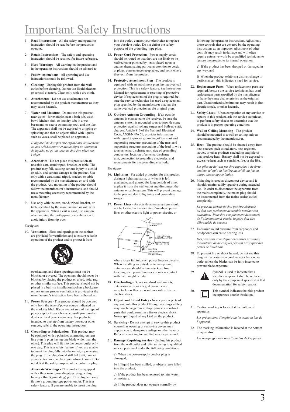 Important safety instructions | iLive IB109P User Manual | Page 3 / 8