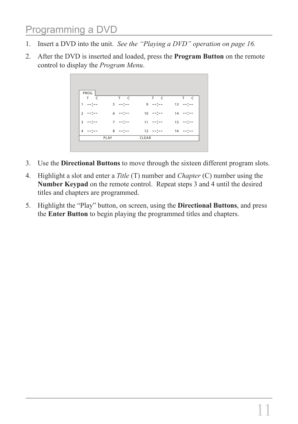 Programming a dvd | iLive IP908B User Manual | Page 11 / 24