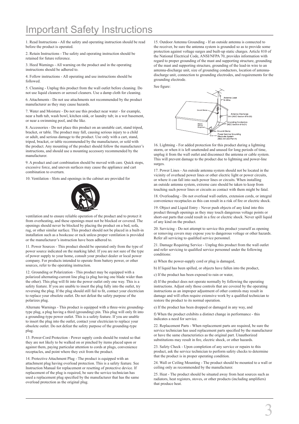 Important safety instructions | iLive IP908B User Manual | Page 3 / 24