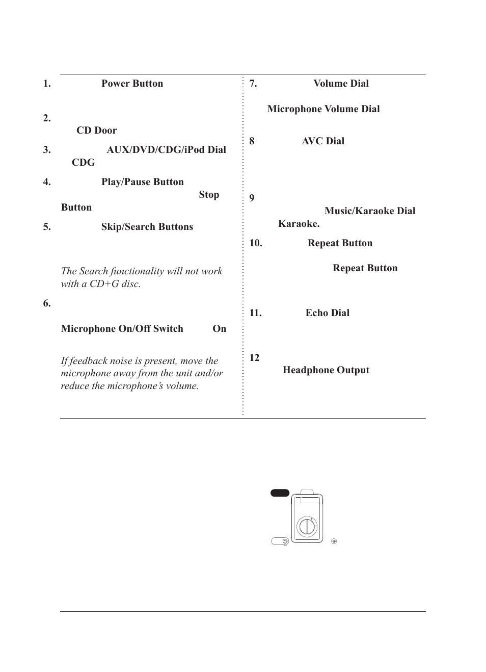 Playing a cd+g disc | iLive IJ608B User Manual | Page 8 / 24